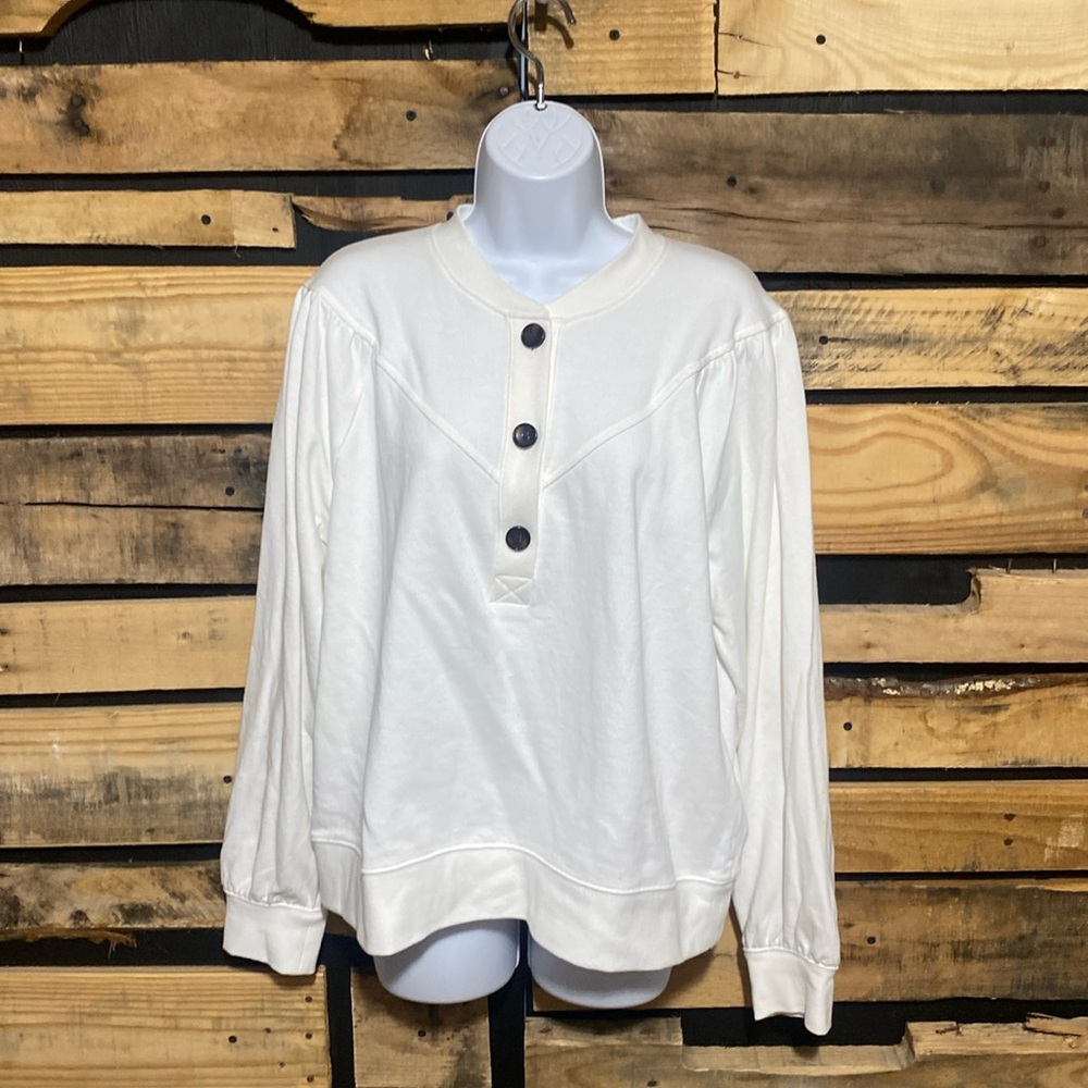 Rails Women's Dex Sweatshirt In Ivory Size Large‎